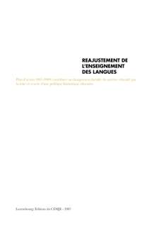 Réajustement de l'enseignement des langues